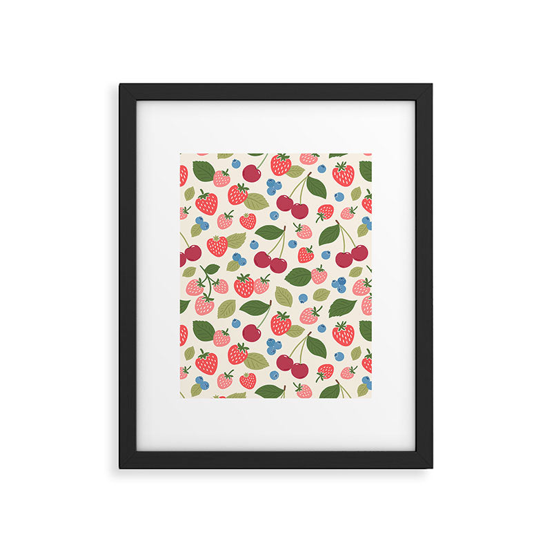 Berry Cherry Harvest Framed Art Print Gallery Image 6
