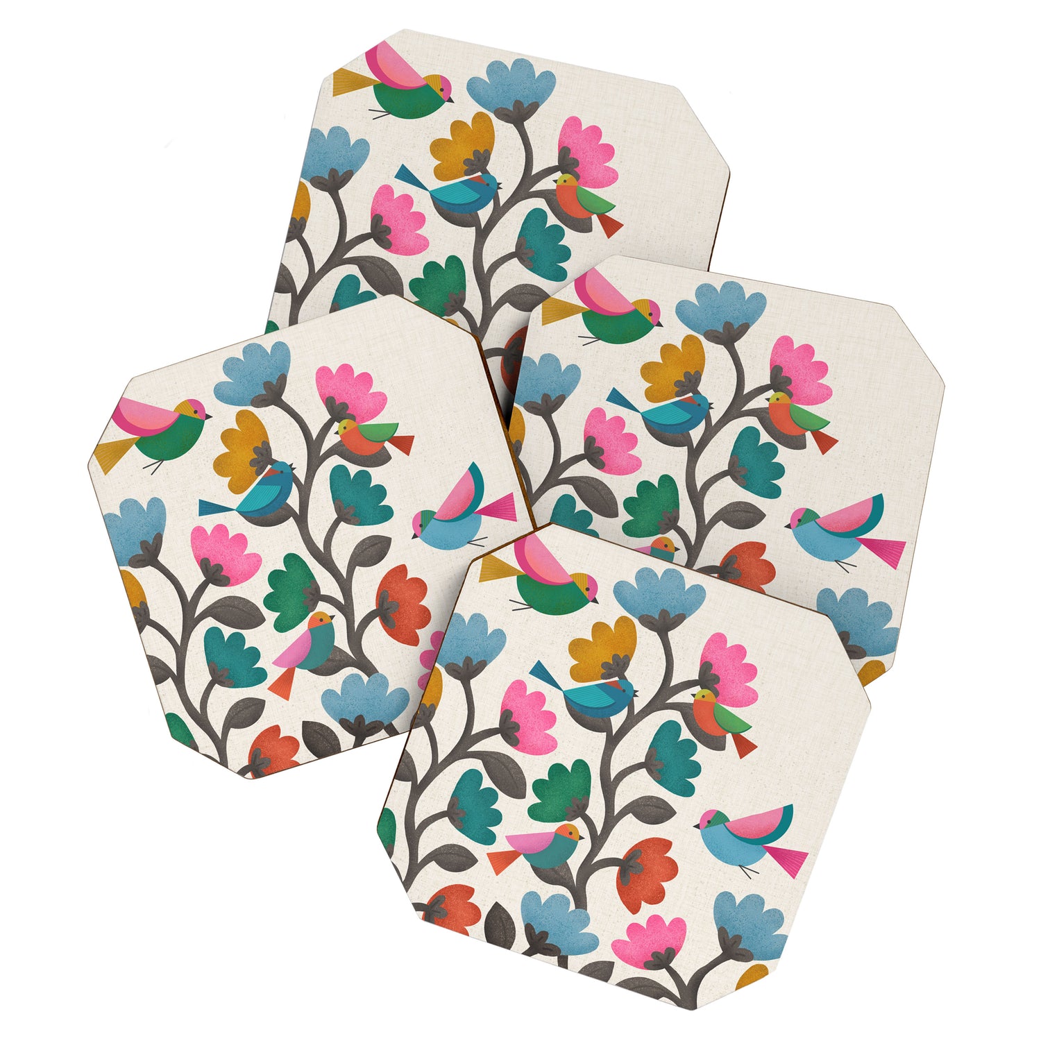 Birds & Blossoms Coaster Gallery Image 1