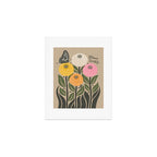 Bloom Wildly - Colorful Zinnia Flowers and Butterfly Art Print Gallery Image 1