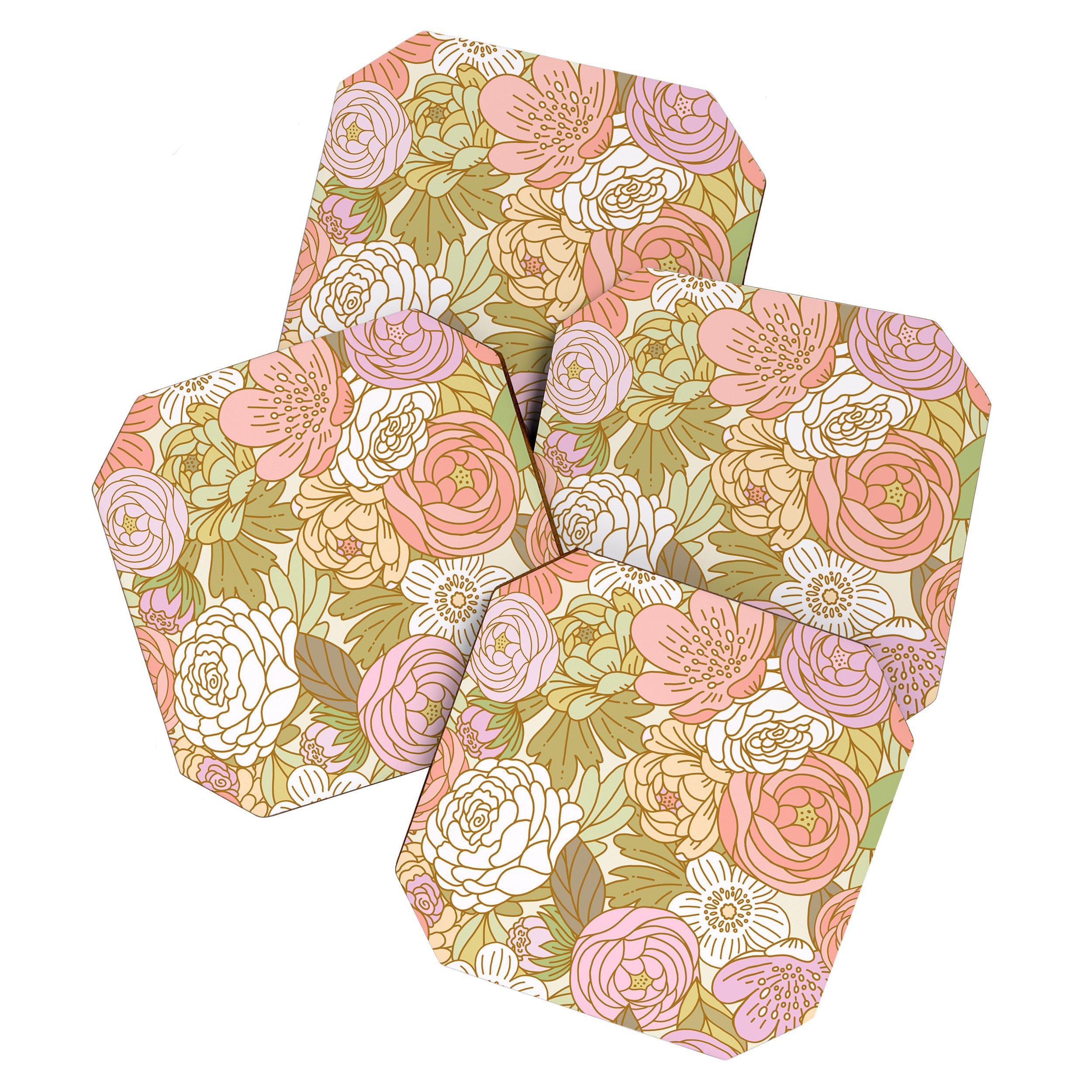 Boho Blooms | Light Pastel Coaster Gallery Image 1