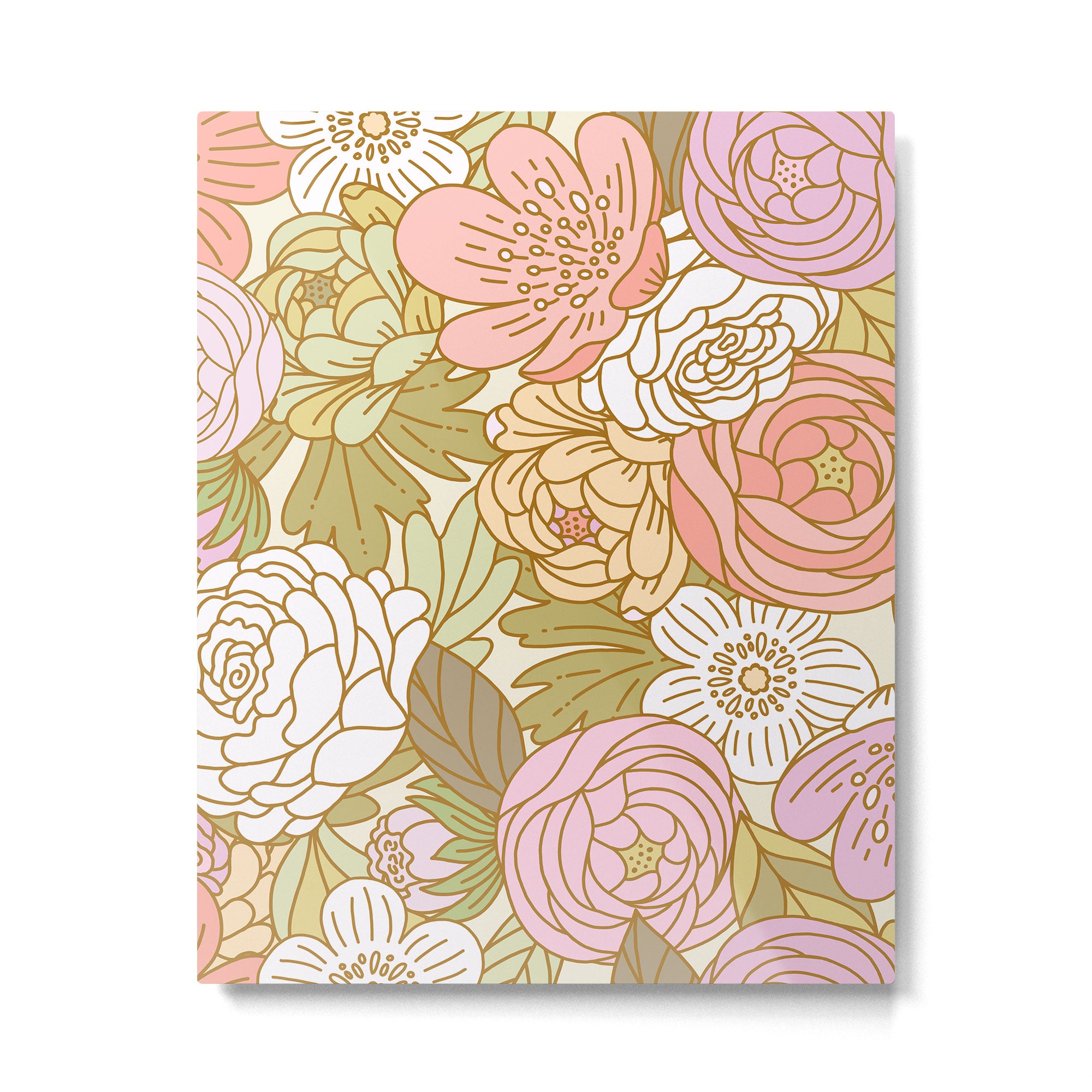 Boho Blooms | Light Pastel Metal Print Gallery Image 6