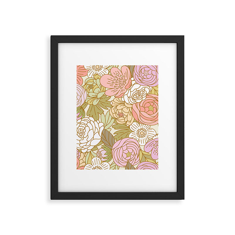 Boho Blooms | Light Pastel Framed Art Print Gallery Image 6
