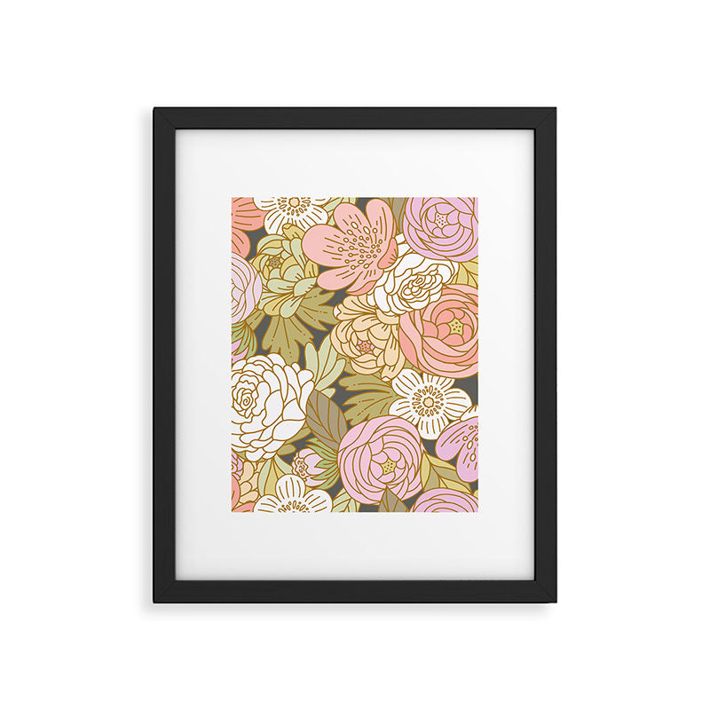 Boho Blooms | Pastel Fall Colors Framed Art Print Gallery Image 6