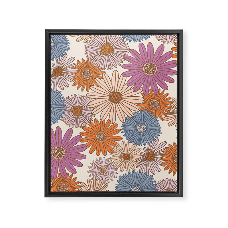 Boho Harvest Blooms - Cream Framed Canvas Print Gallery Image 8