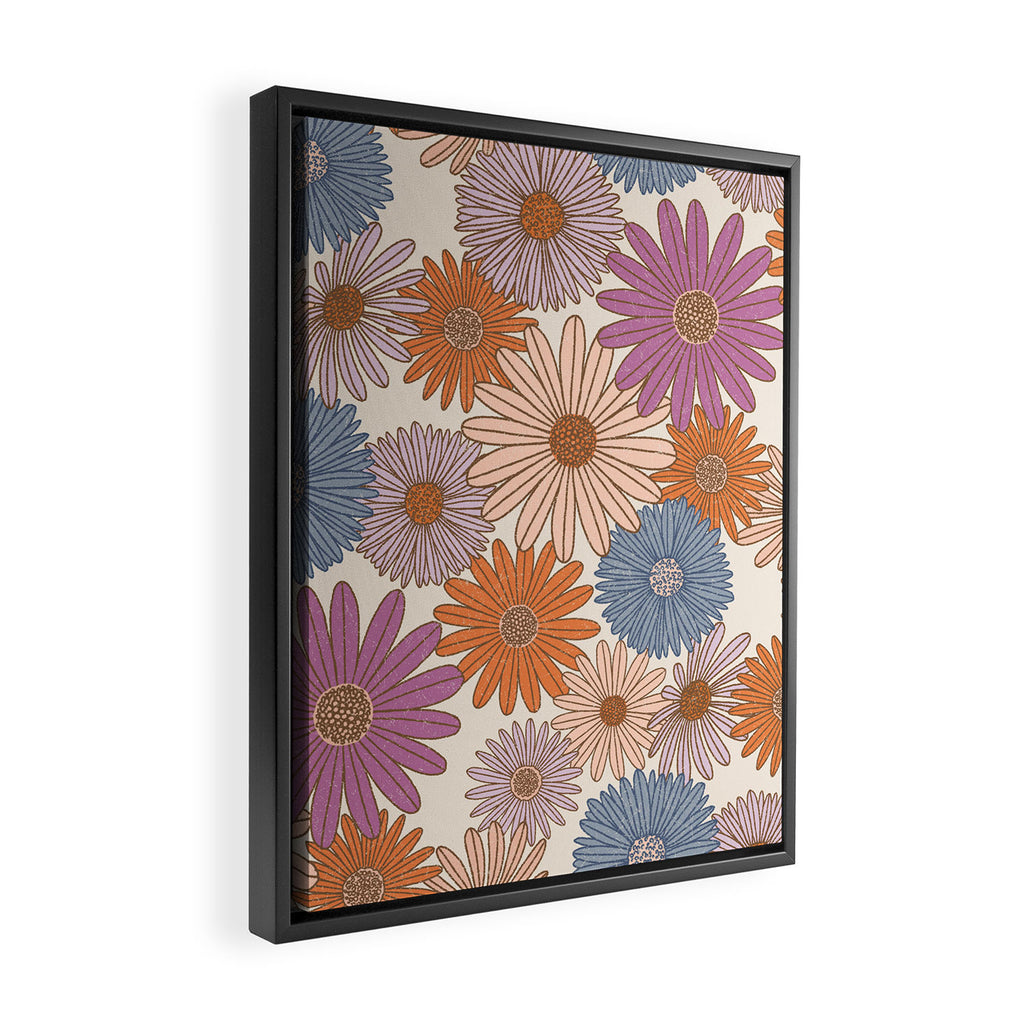 Boho Harvest Blooms - Cream Framed Canvas Print Gallery Image 2