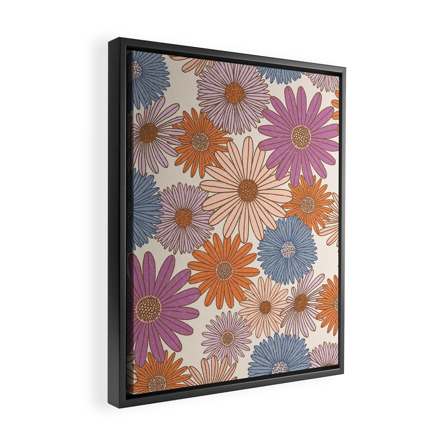 Boho Harvest Blooms - Cream Framed Canvas Print Gallery Image 2