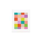 Bright Checks Art Print Gallery Image 1