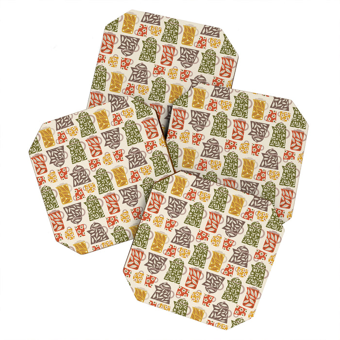 Buongiorno Retro Floral Coffee Coaster Gallery Image 1