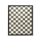 Checkerboard - Olive Green Framed Canvas Print Gallery Image 8