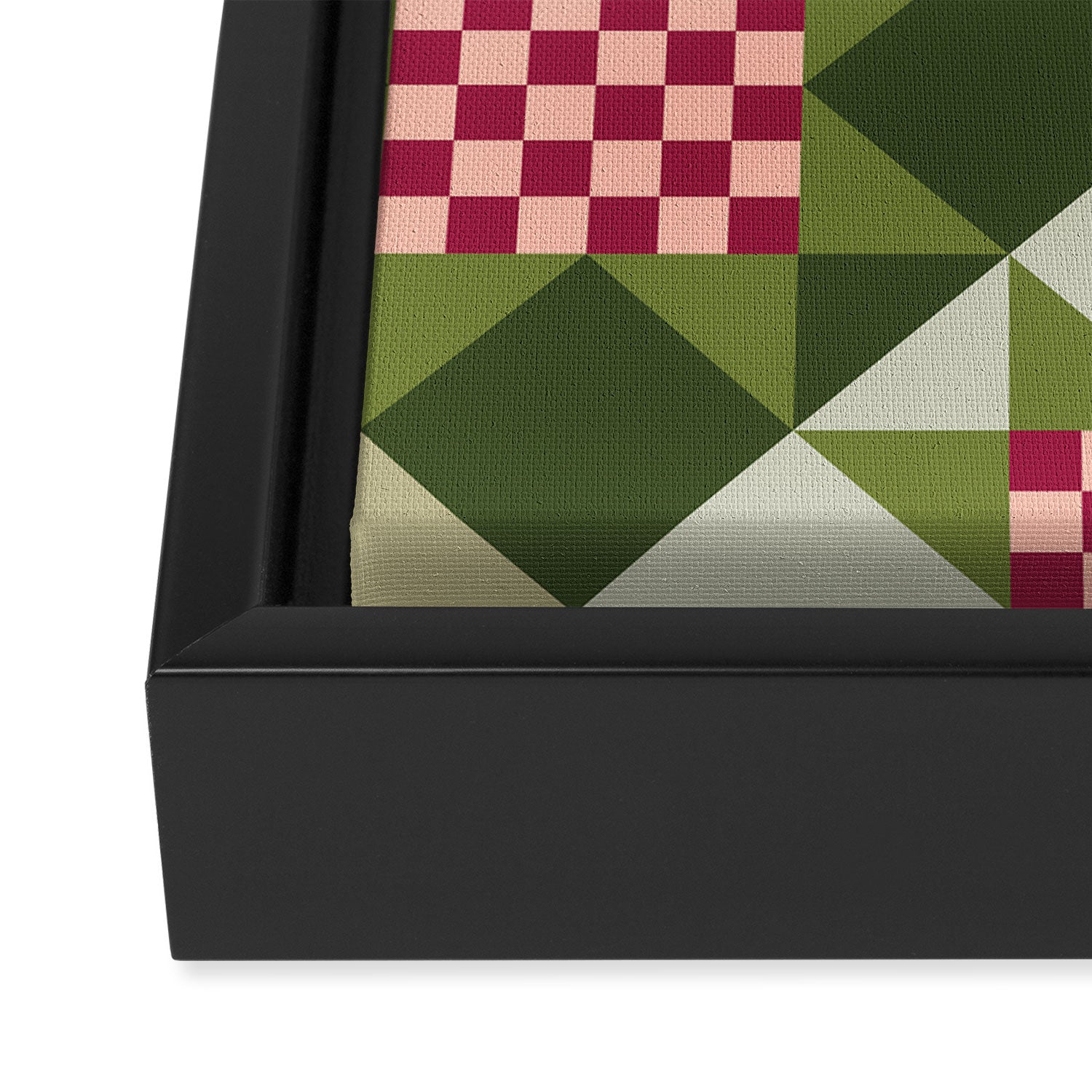 Checkerboard Quilt - Fall Colors Framed Canvas Print Gallery Image 3