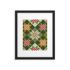Checkerboard Quilt - Fall Colors Framed Art Print Gallery Image 6