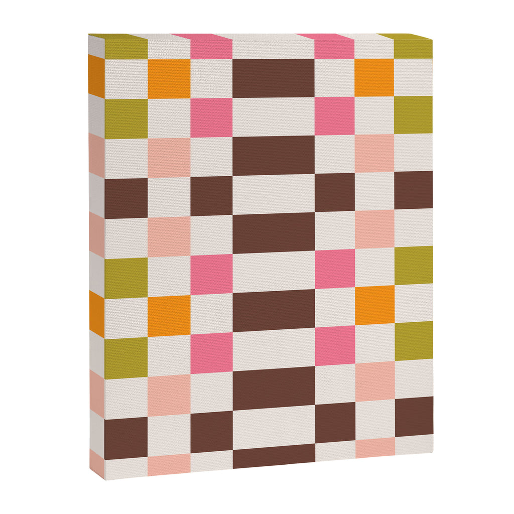 Checkerboard - Warm Colors Canvas Print Gallery Image 8