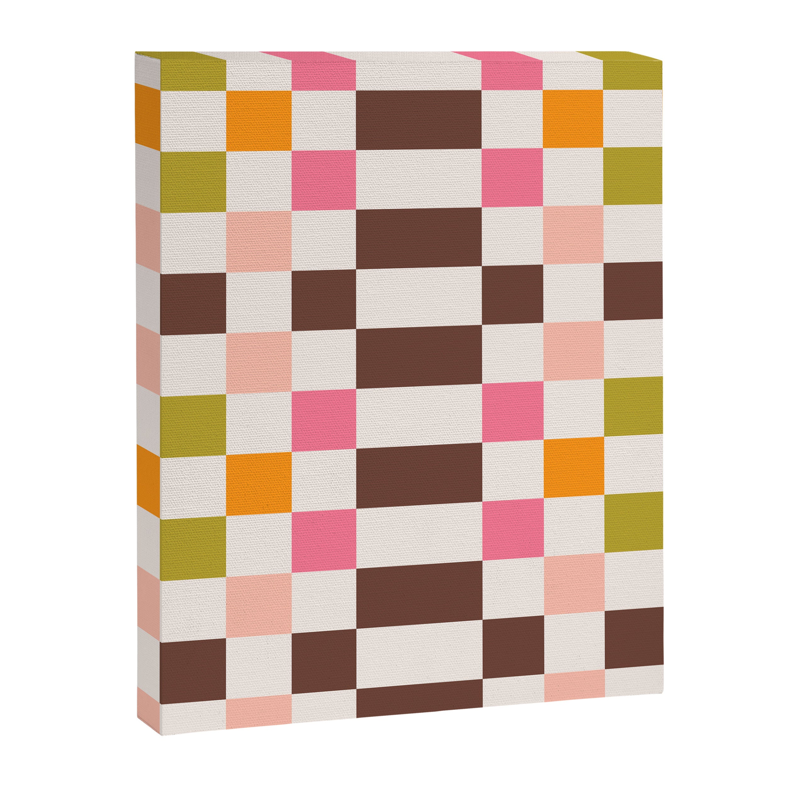 Checkerboard - Warm Colors Canvas Print Gallery Image 8
