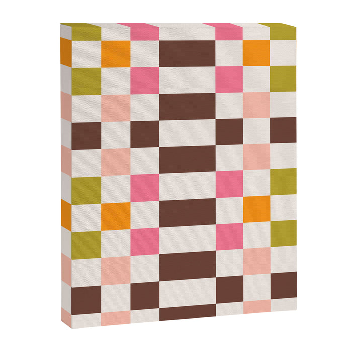 Checkerboard - Warm Colors Canvas Print Gallery Image 1