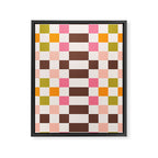 Checkerboard - Warm Colors Framed Canvas Print Gallery Image 8