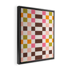 Checkerboard - Warm Colors Framed Canvas Print Gallery Image 2