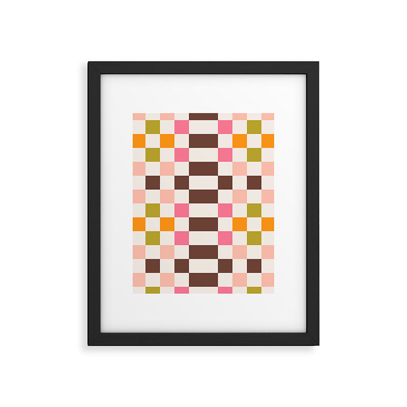 Checkerboard - Warm Colors Framed Art Print Gallery Image 6