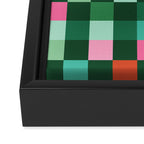 Christmas Checks Pattern - Green Red and Pink Framed Canvas Print Gallery Image 3