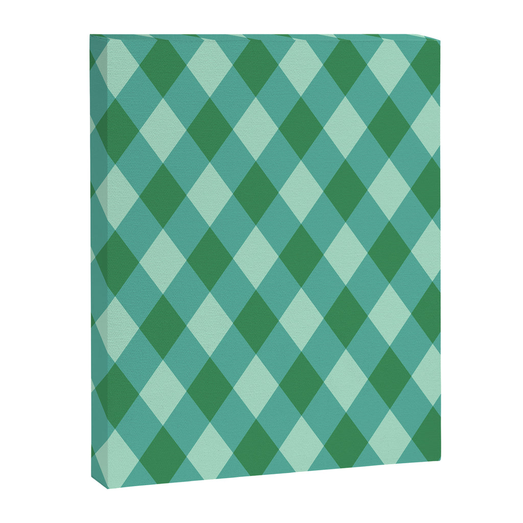 Christmas Diamond Plaid Green Pattern Canvas Print Gallery Image 8