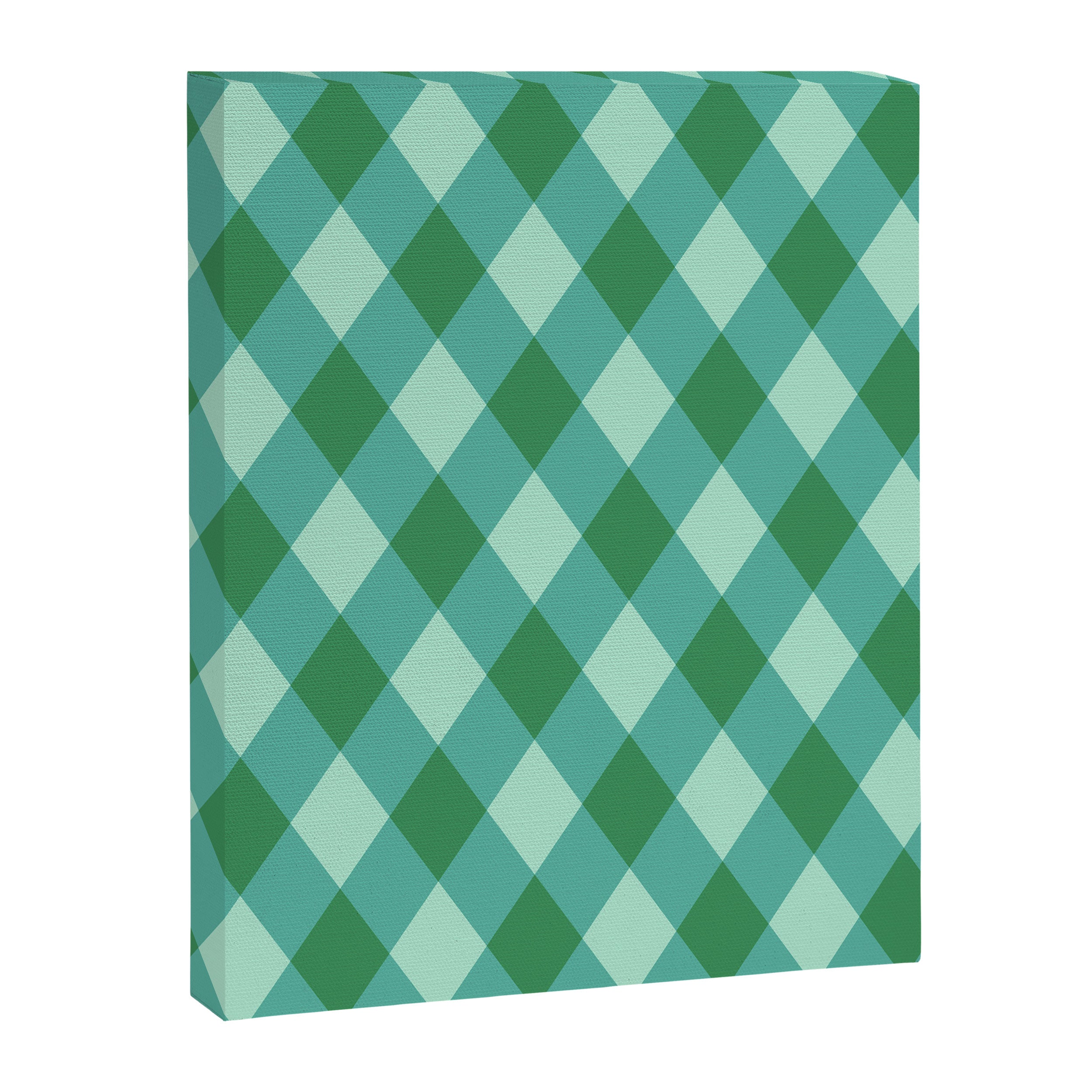 Christmas Diamond Plaid Green Pattern Canvas Print Gallery Image 8