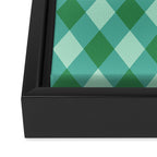Christmas Diamond Plaid Green Pattern Framed Canvas Print Gallery Image 3