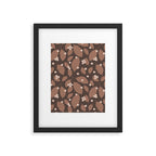 Coffee Leaves and Berries - Mocha Mousse Dark Framed Art Print Gallery Image 6