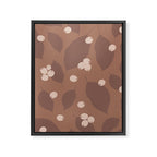 Coffee Leaves and Berries - Mocha Mousse Framed Canvas Print Gallery Image 8