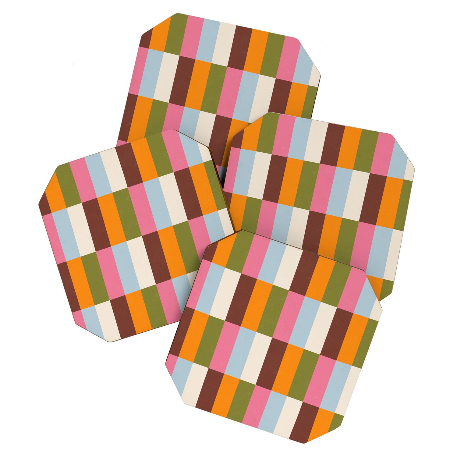 Color Block Stripes Coaster Gallery Image 1