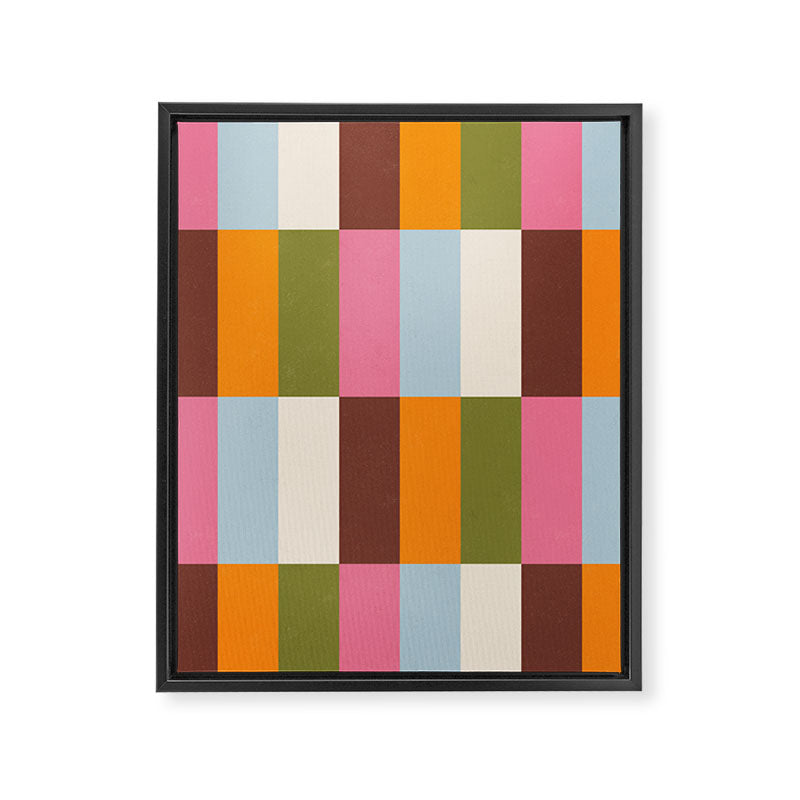 Color Block Stripes Framed Canvas Print Gallery Image 8
