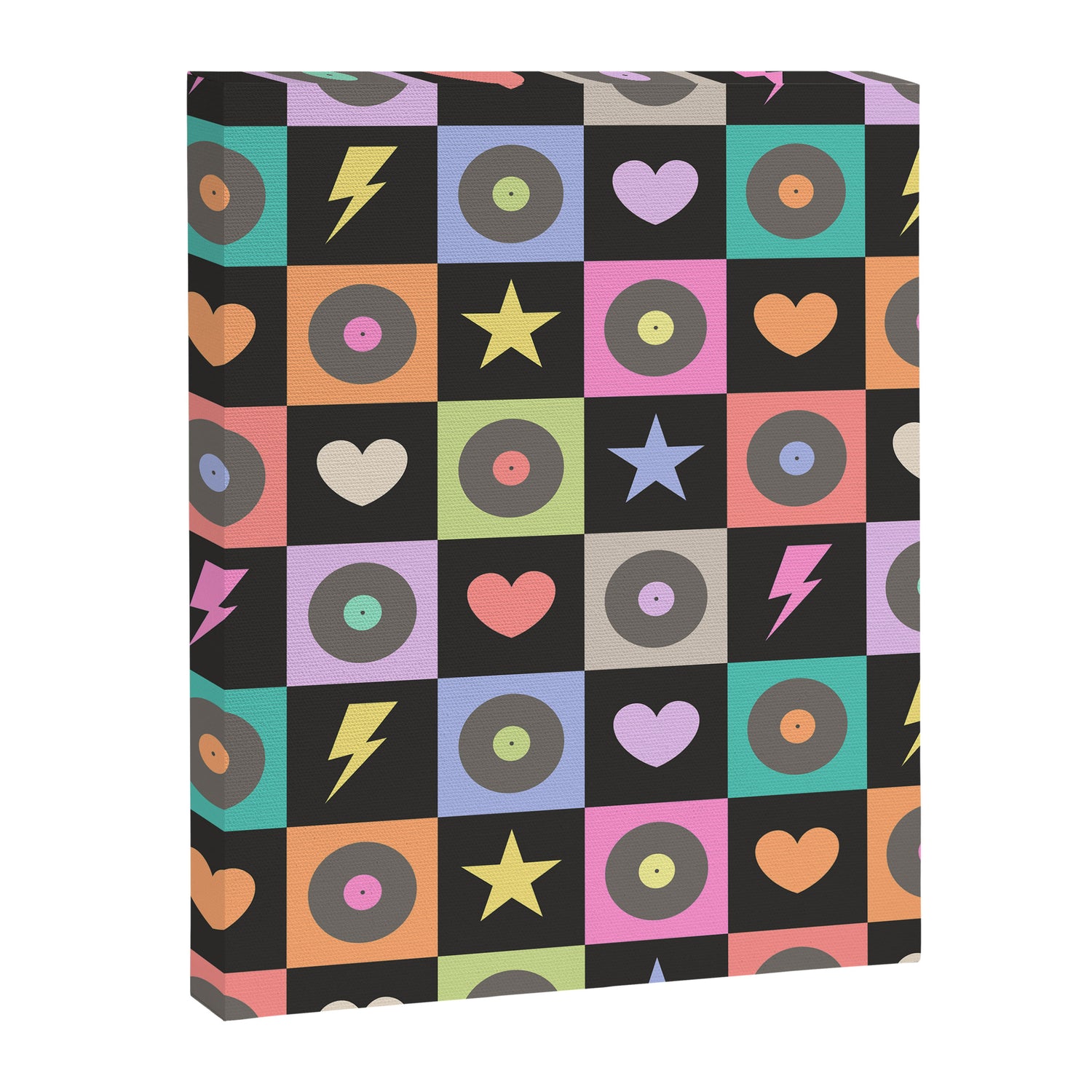 Colorful Checkerboard 80s Canvas Print Gallery Image 8
