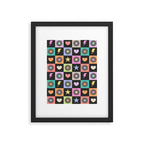 Colorful Checkerboard 80s Framed Art Print Gallery Image 6