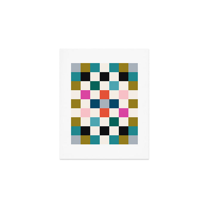 Colorful Checkerboard Art Print Gallery Image 1