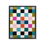 Colorful Checkerboard Framed Canvas Print Gallery Image 8