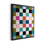 Colorful Checkerboard Framed Canvas Print Gallery Image 2