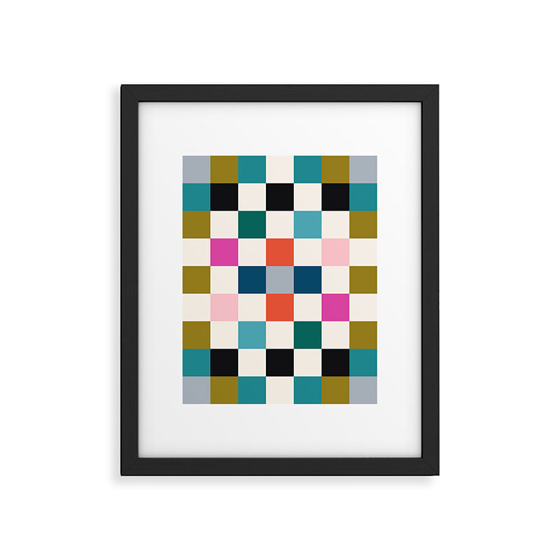 Colorful Checkerboard Framed Art Print Gallery Image 6