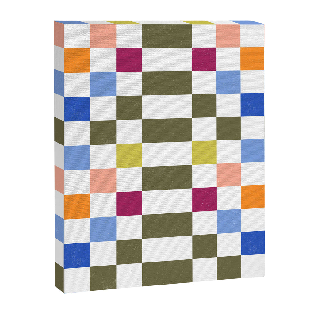Colorful Mod Checkerboard Canvas Print Gallery Image 8