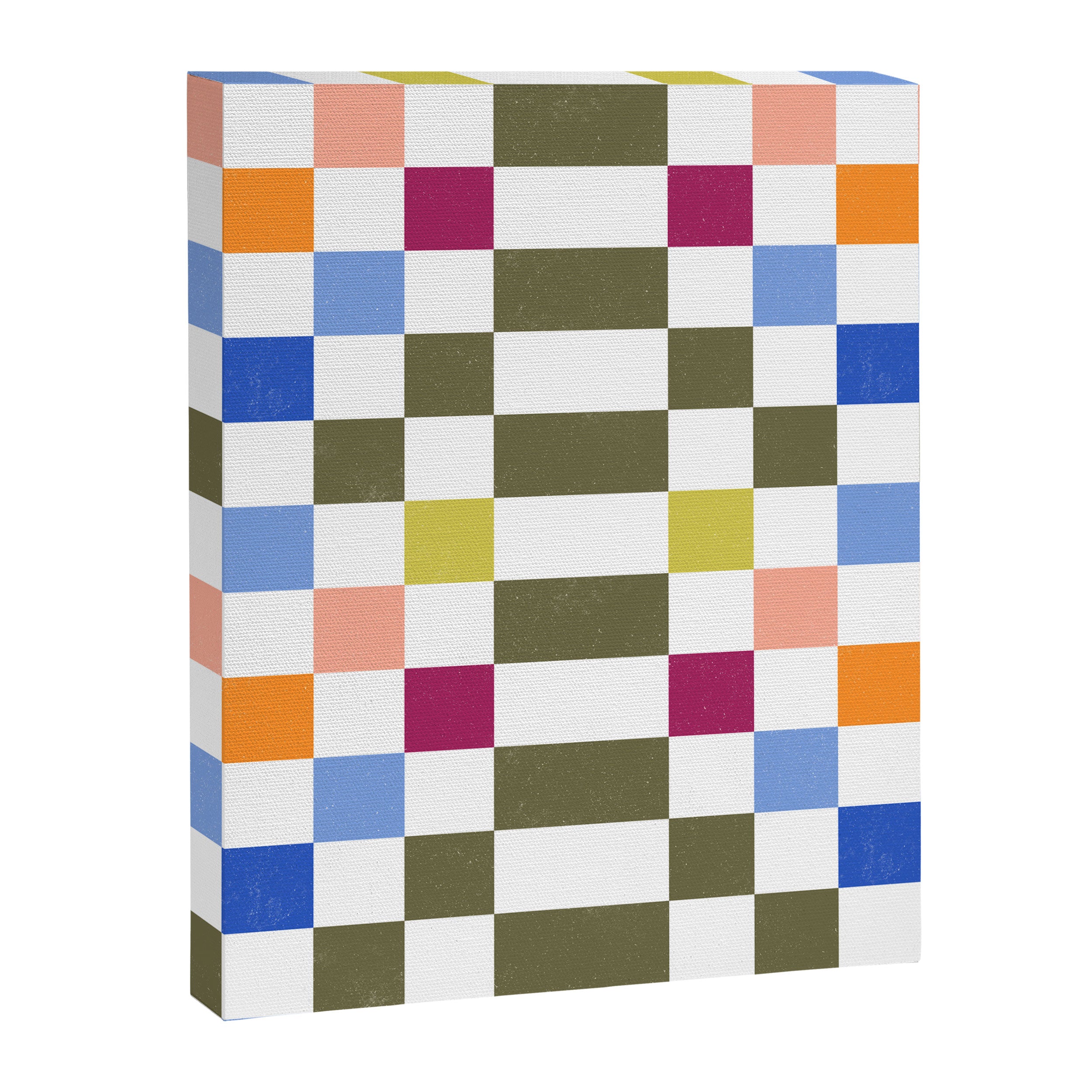 Colorful Mod Checkerboard Canvas Print Gallery Image 8