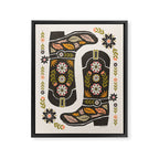Cowboy boots and flowers Framed Canvas Print Gallery Image 8