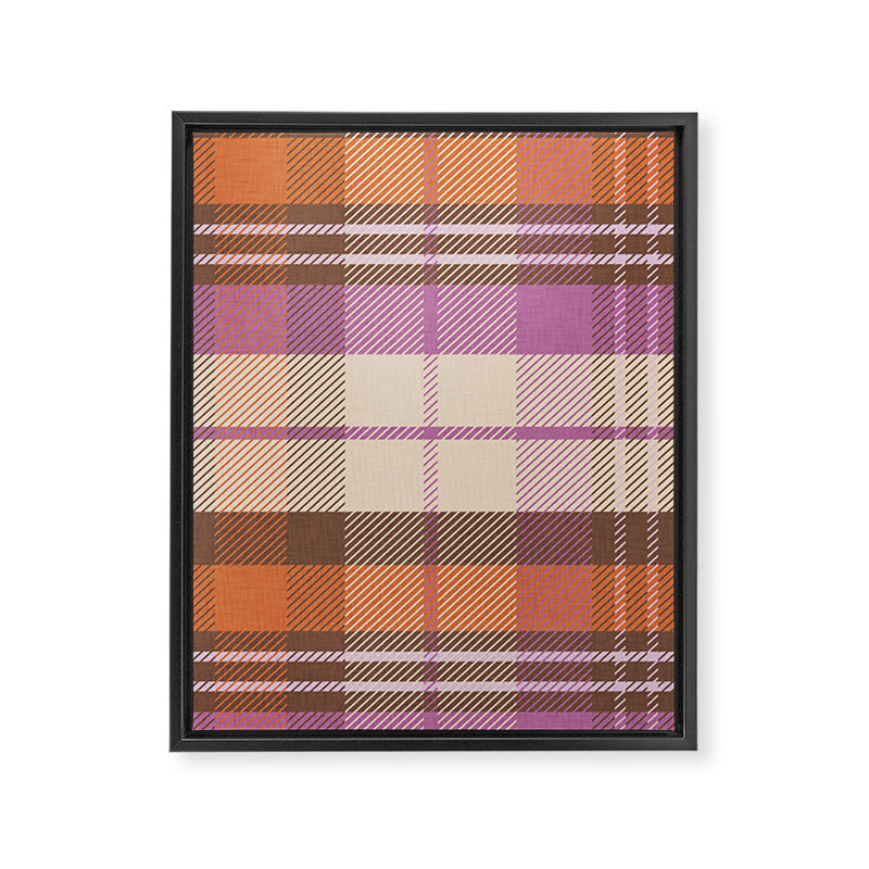 Cozy Twill Plaid - Fall Colors Framed Canvas Print Gallery Image 8