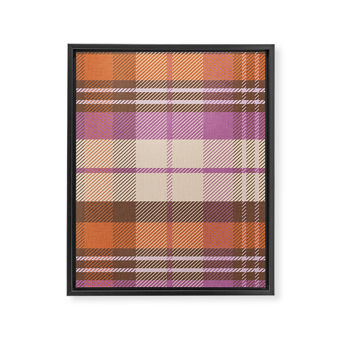 Cozy Twill Plaid - Fall Colors Framed Canvas Print Gallery Image 1