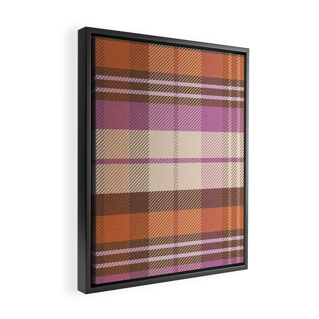 Cozy Twill Plaid - Fall Colors Framed Canvas Print Gallery Image 2