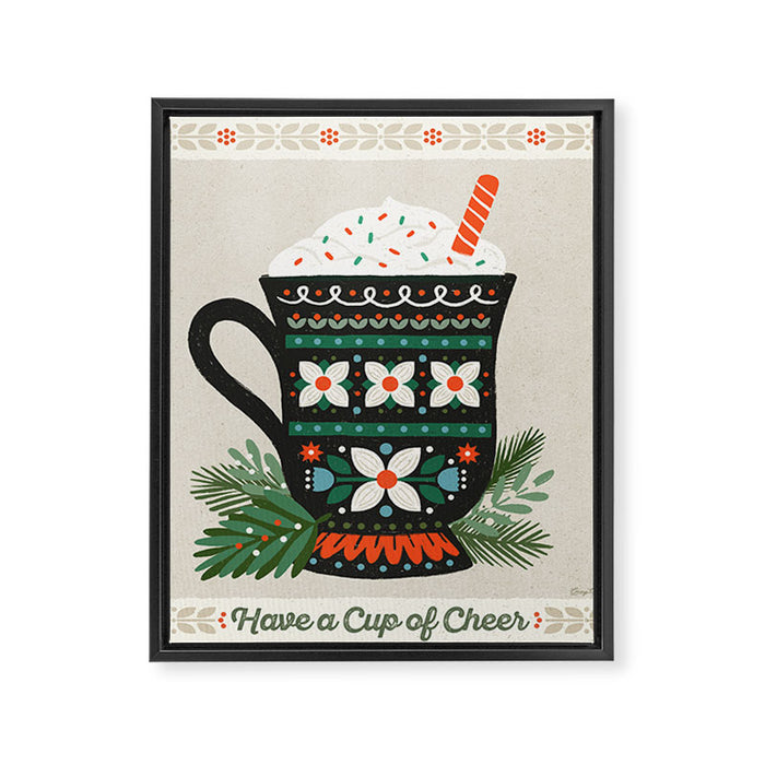 Cup of Cheer Framed Canvas Print Gallery Image 1