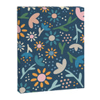 Ditsy Daisy Floral on Blue Canvas Print Gallery Image 8