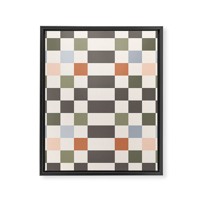 Fall Checkerboard Framed Canvas Print Gallery Image 1