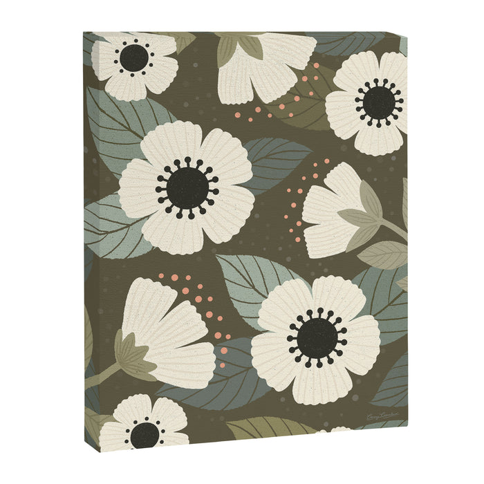 Flower Blossoms and Leaves Canvas Print Gallery Image 1