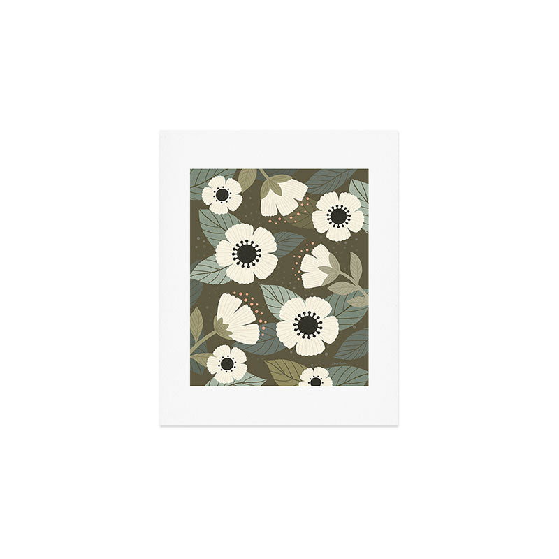 Flower Blossoms and Leaves Art Print Gallery Image 1