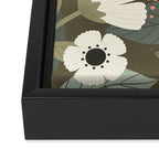 Flower Blossoms and Leaves Framed Canvas Print Gallery Image 3