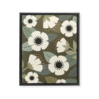 Flower Blossoms and Leaves Framed Canvas Print Gallery Image 8