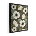 Flower Blossoms and Leaves Framed Canvas Print Gallery Image 2