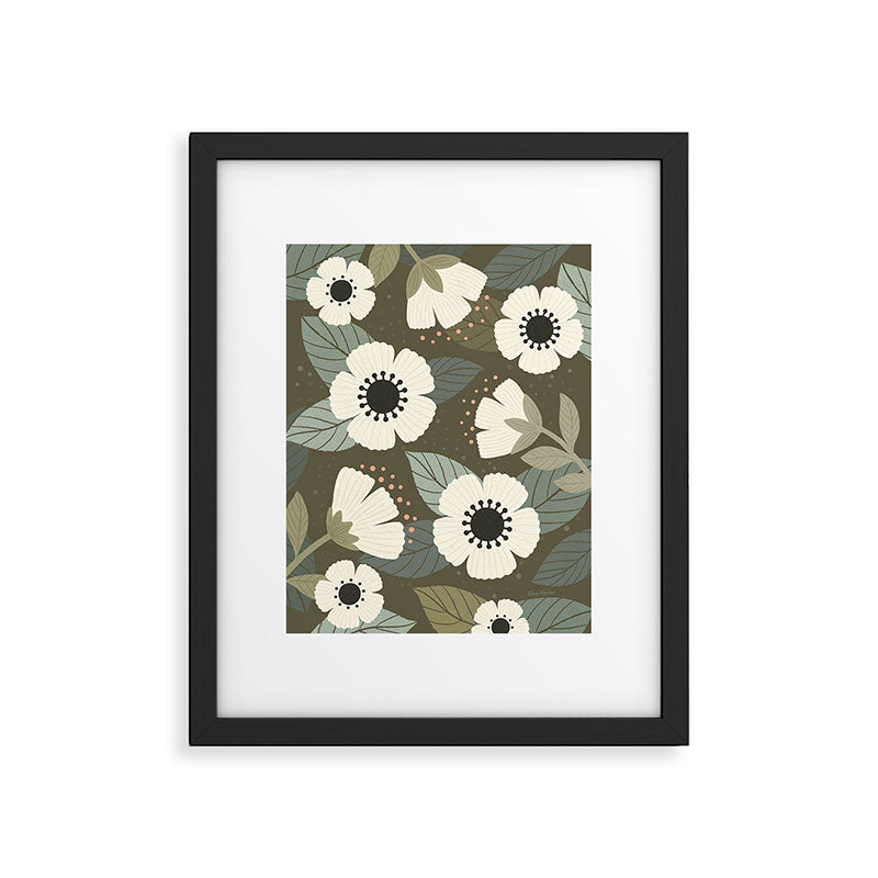 Flower Blossoms and Leaves Framed Art Print Gallery Image 6